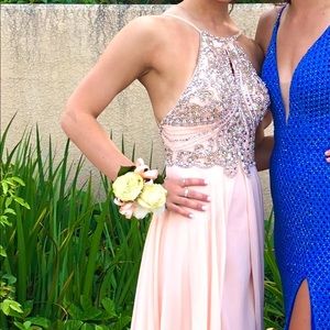 Jovani pink sequin prom dress size 2